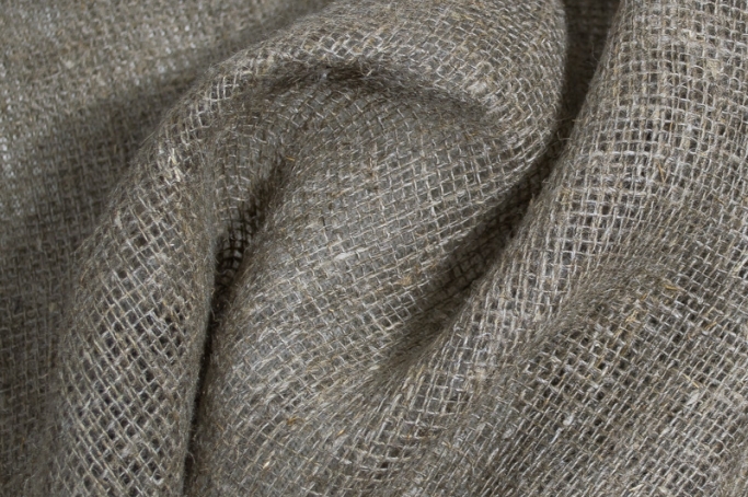 Linen fabric burlap uncoloured