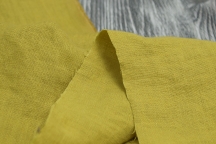Medium Weight Linen Stone Washed yellow-mustard-coloured