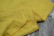 Medium Weight Linen Stone Washed yellow-mustard-coloured