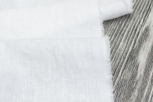 Heavy Weight Linen Fabric Stone Washed Snow-white 