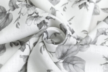 Linen Floral Fabric 4C33