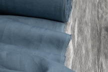 Linen for bedding blue colour