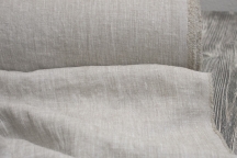 Un-dyed grey melange suit-sweatshirt linen with crinkle effect