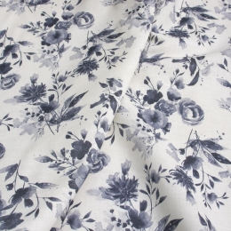Linen Floral Fabric 06C226