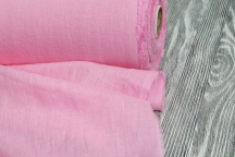 Medium Weight Linen Stone Washed Pink Barbie pink