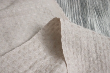 Linen Towel, Plaid Fabric Stone Washed 19C29