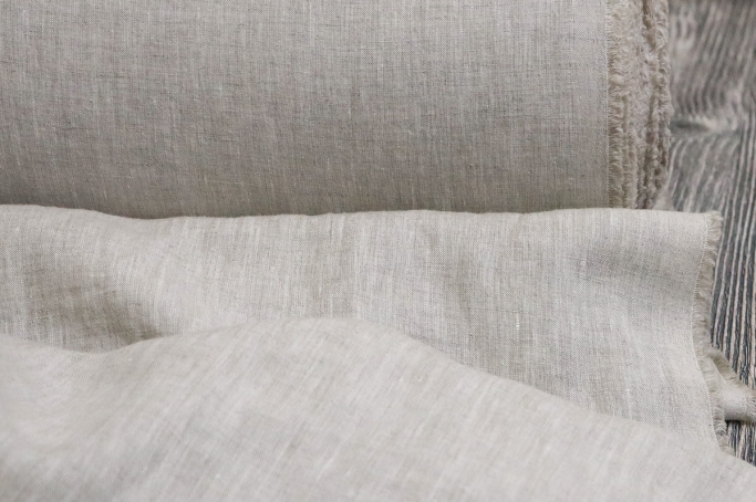 Wide 250 cm Linen Fabric Stone Washed
