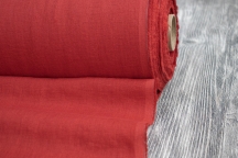 Medium Weight linen Stone Washed Classic red