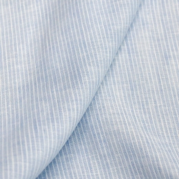 Lightweight Linen blue, white stripe
