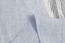 Lightweight Linen blue, white stripe