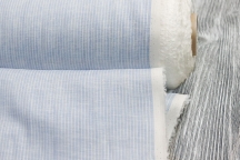 Lightweight Linen blue, white stripe