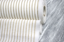 Lightweight Linen milk-white, beige stripe
