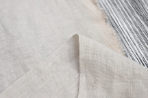 Medium Weight linen with Viscose Stone Washed gray-cream