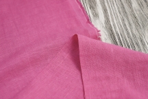 Linen with viscose dress color light fuchsia stone washed