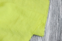 Medium Weight linen with Viscose Stone Washed lemon yellow-salad