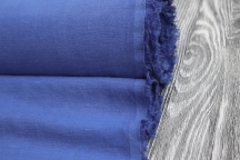 Medium Weight linen with Viscose Stone Washed electric blue