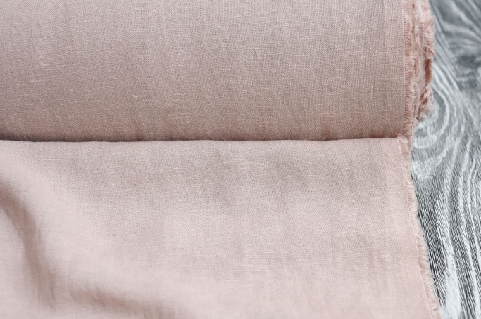 Medium Weight linen with Viscose Stone Washed light powder