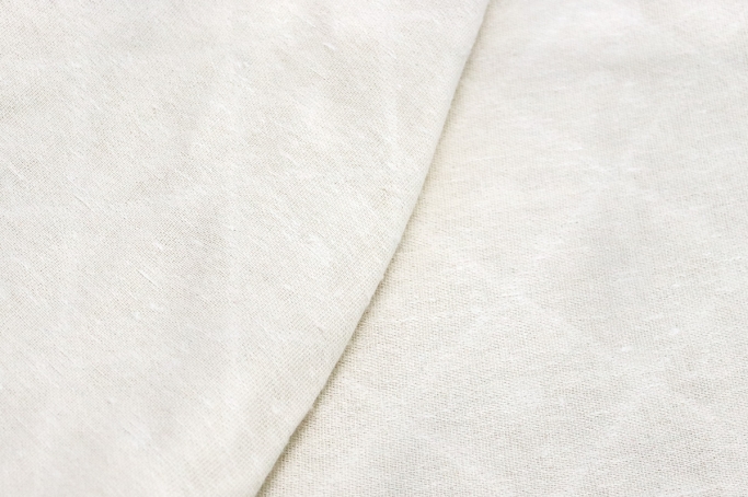 Drapery, Plaid Linen Fabric milky