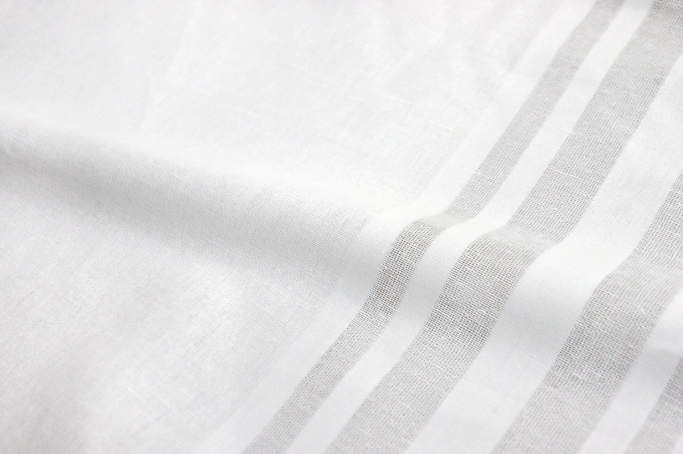 Linen with cotton tablecloth white 186cm
