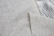 Linen with cotton and viscose 240 cm grey undyed with crushed effect