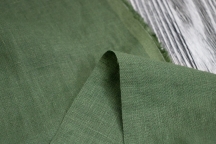 Medium Weight linen Stone Washed muted green color