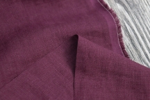 Marsala suit-sweatshirt linen with crinkle effect