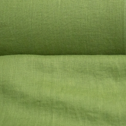 Medium Weight Linen Stone Washed spring greens