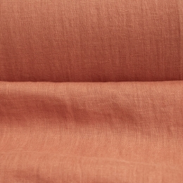 Medium Weight Linen Stone Washed pumpkin-orange