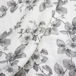Linen Apple orchard Fabric