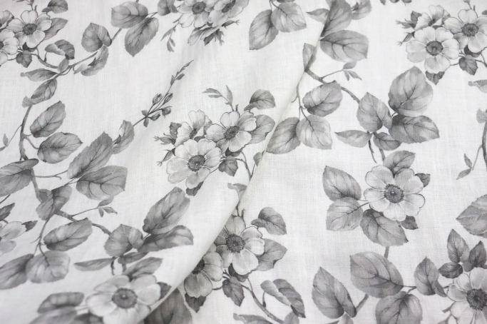 Linen Apple orchard Fabric