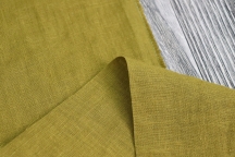 Medium Weight Linen Stone Washed olive green