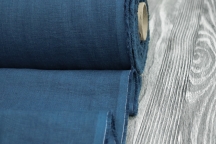 Medium Weight linen Stone Washed dark navy