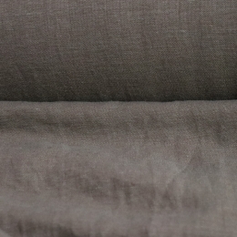 Creamy grey dress linen with viscose with crinkle effect