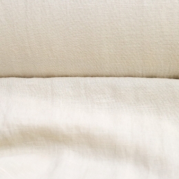 Creamy grey dress linen with viscose with crinkle effect