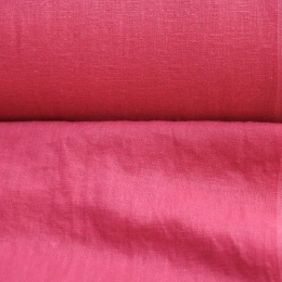 Linen with viscose dress colour dark fuchsia with crumpled effect