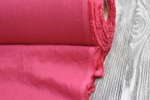Linen with viscose dress colour dark fuchsia with crumpled effect