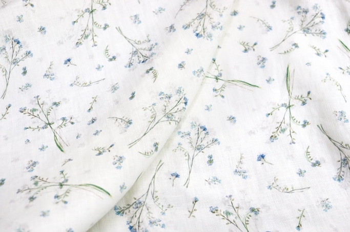 Linen Floral Fabric 4c33