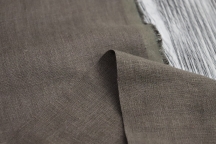 Medium Weight linen Stone Washed grey-brown