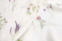 Linen coloured floristry Fabric 