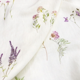 Linen coloured floristry Fabric 