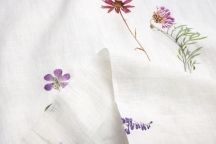 Linen coloured floristry Fabric 