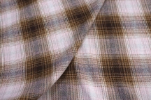 Лён костюмно-плательный клетка пье-де-пуль с эффектом мятости