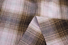 Лён костюмный и интерьерный клетка пье-де-пуль с эффектом мятости Лён костюмный и интерьерный клетка пье-де-пуль с эффектом мятости