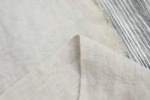 Medium Weight linen with Viscose Stone Washed gray-cream