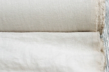Medium Weight linen with Viscose Stone Washed gray-cream