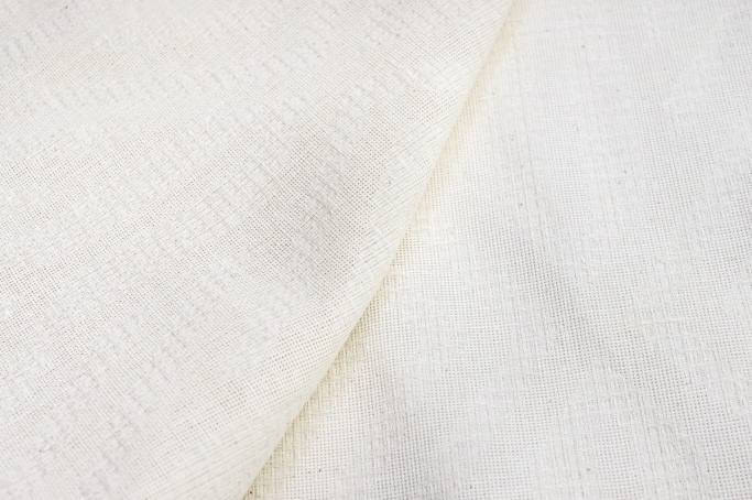 Лён с хлопком декоративный 292 см молочно-сливочный