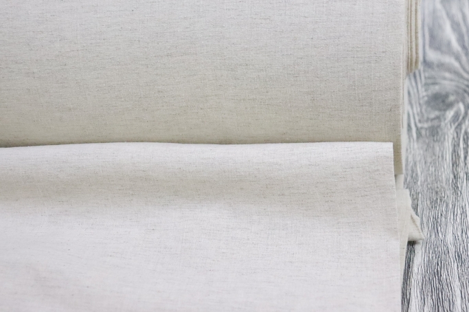 Linen cotton 180 cm Linen Fabric Stone Washed gray undyed