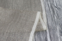 Linen curtain mesh gray unpainted