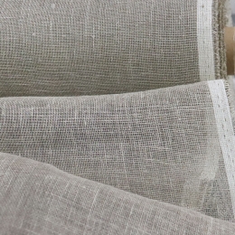 Linen curtain mesh gray unpainted