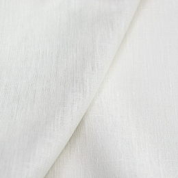 Decorative linen curtain fabric 150cm milk cream